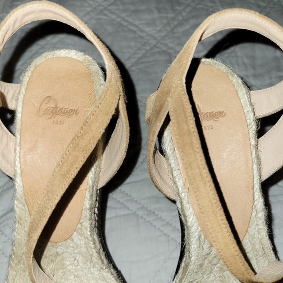 Castaner POMPOM-EMBELLISHED SUEDE WEDGE SANDAL - Picture 3 of 5